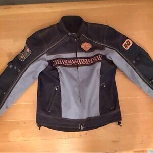 Harley-Davidson Men's Black and Gray Performance Jacket Size Medium